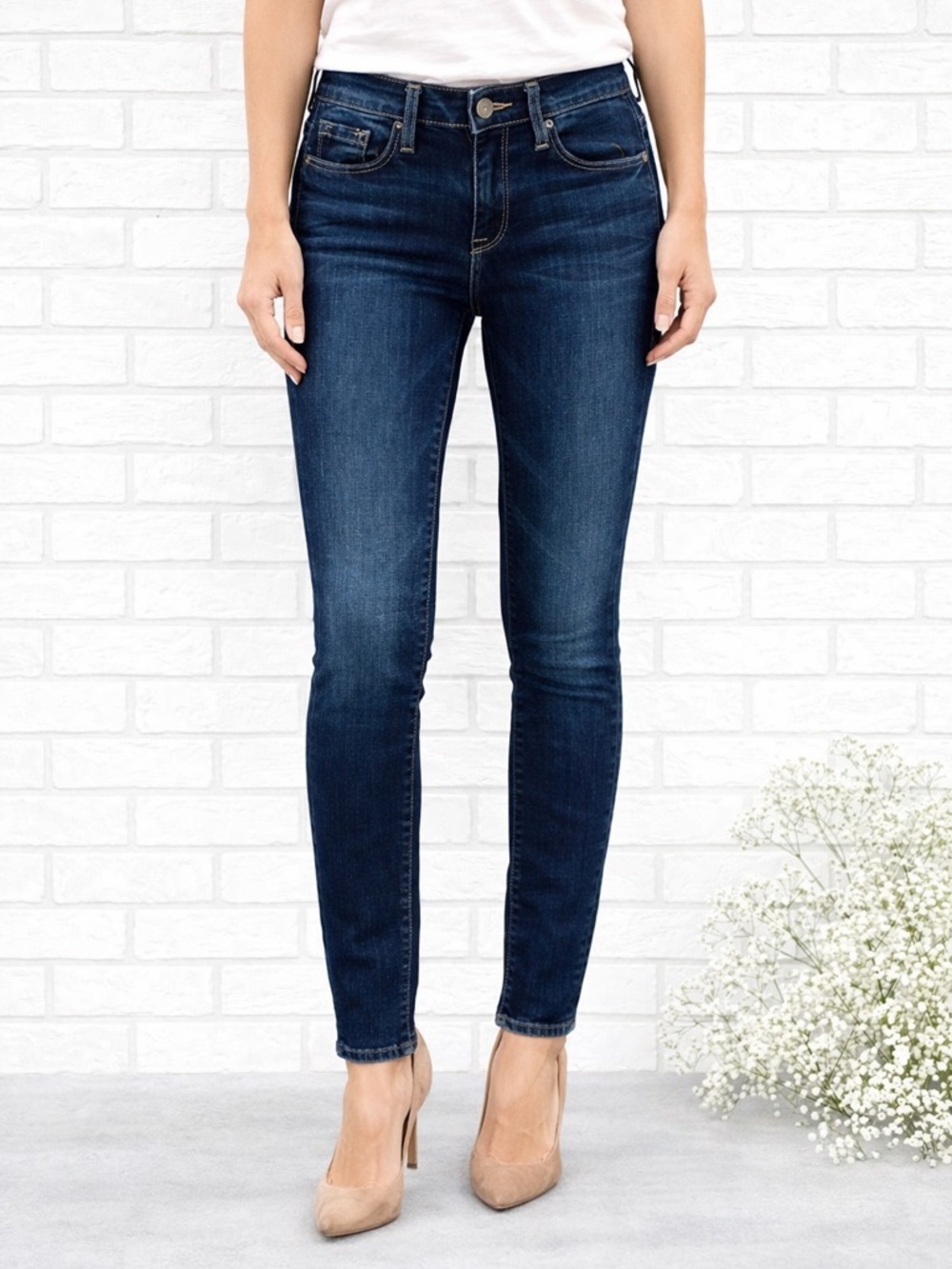 Frame Le Skinny de Jeanne Columbia Road Wash Jeans